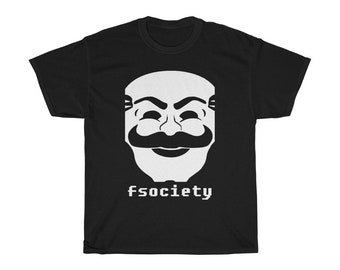 Mr. Robot fsociety Herren Schwarz Navy T-Shirt Größe S bis 5xl