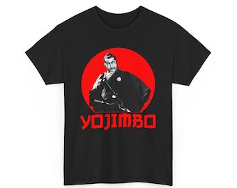 Yojimbo Japan Samurai Movie T-shirt heren wit, marineblauw maat S t/m 5XL