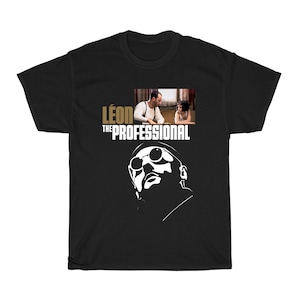 Leon the Professional Movie Logo Men&#39;s Black T-Shirt Size S to 5XL