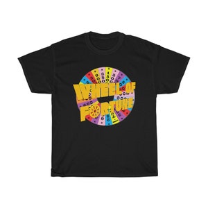 Wheel of Fortune Retro Classic TV Show Logo Men&#39;s Black T-Shirt Size S to 5xl