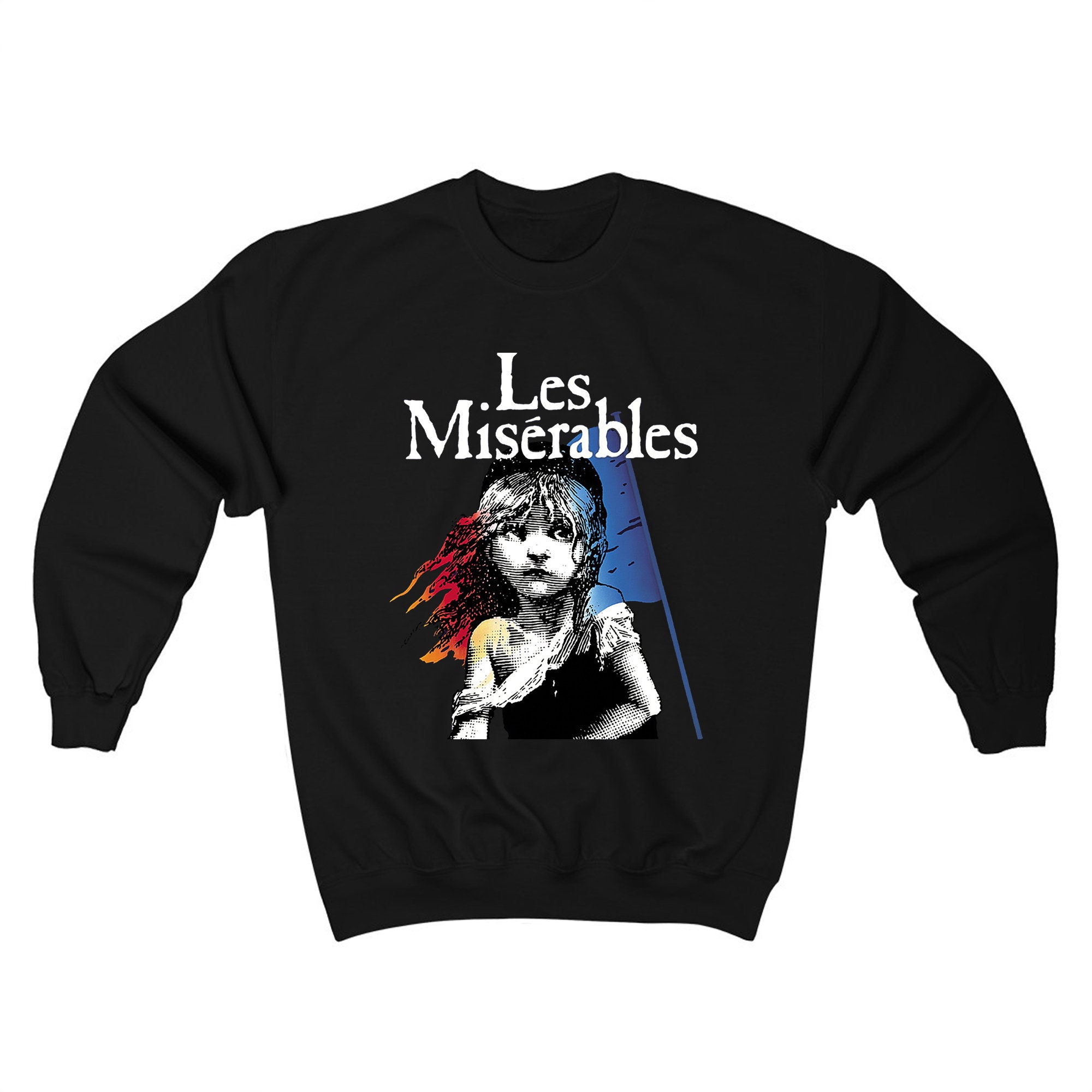 Vintage 1986 80s Les Miserables Crewneck Sweatshirt GREY