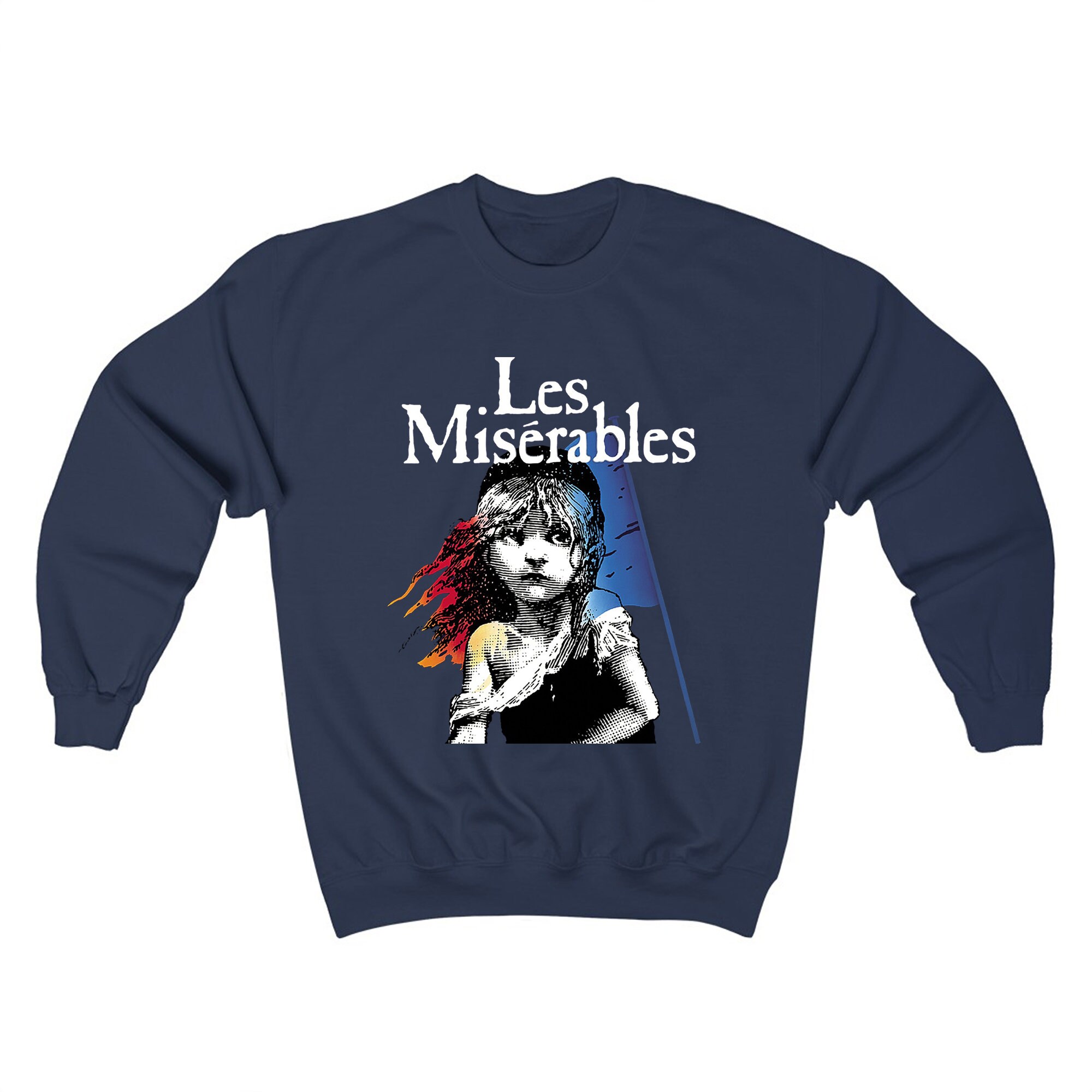 Les Miserables Broadway Musical Show Men's White Grey Black