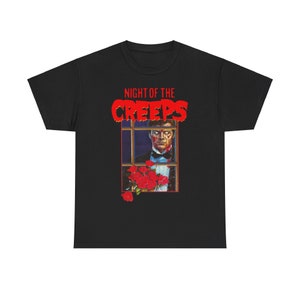 Night of The Creeps Horror Movie Logo Men&#39;s Black Navy White T-Shirt Size S to 5XL