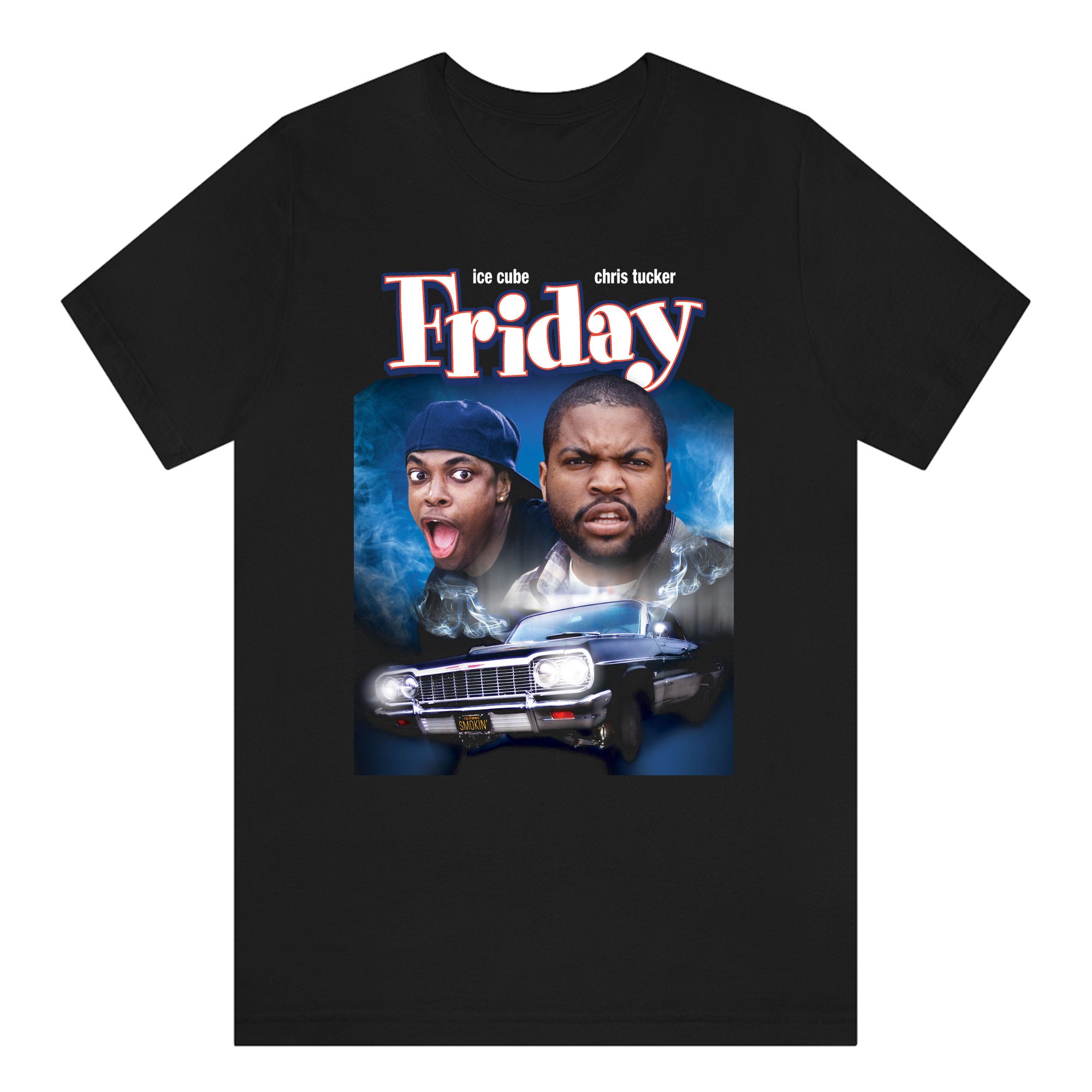 Camiseta negra Friday Movie para hombre talla S a 5XL