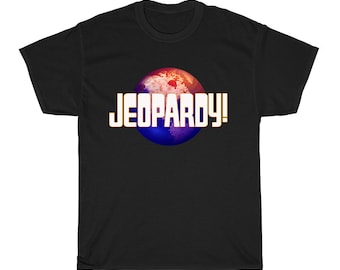 Jeopardy TV Game Show Logo Men's Red Navy Black T-Shirt Size S to 5XL