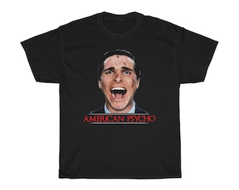 American Psycho Movie Men's Black T-Shirt Size S to 5xl