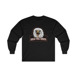 Eagle Fang Cobra Kai Karate Kid Logo Symbol Men&#39;s Navy Black Grey Red Long Sleeve T-Shirt Size S to 2XL