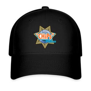 Chips Police Movie California Highway Patrol Symbol Men's Black Baseball Cap Hat Adult Size