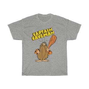 Capitán Caveman Retro TV Show Hombres Blanco Gris Verde Azul Marino Camiseta Talla S a 5xl