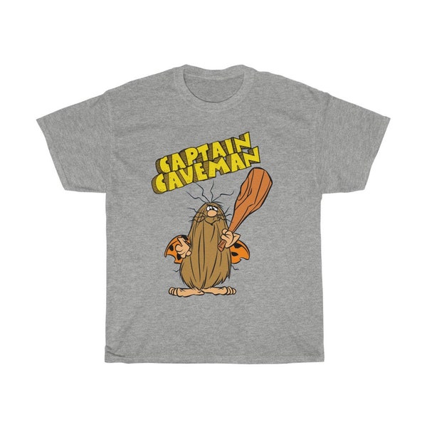 Captain Caveman Retro TV Show Men's White Grey Green Blue Navy T-Shirt Size S to 5xl