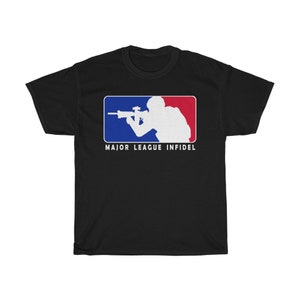 MLI Major League Infidel Logo Symbol Herren T-Shirt in Rot, Marineblau, Schwarz, Größe S bis 5XL