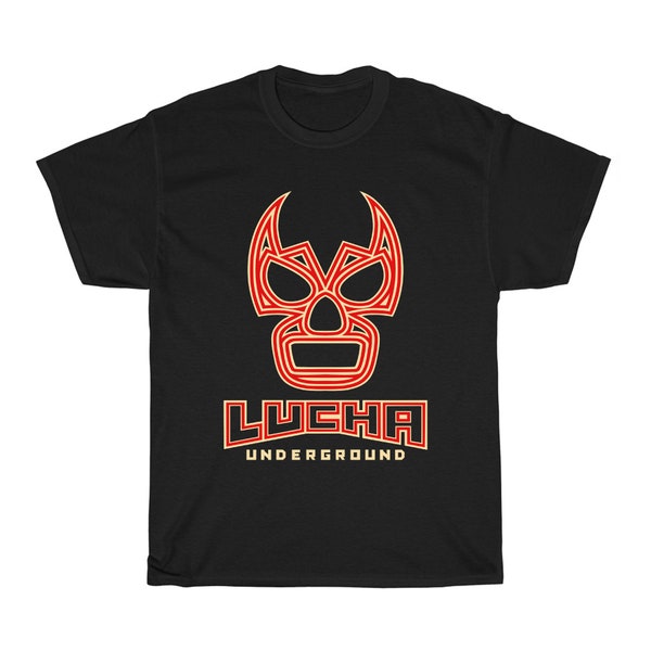 Lucha Libre Underground Logo Wrestling Legend Men's Navy Black Grey T-Shirt Size S to 5XL