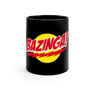 Bazinga Logo 11oz Black Mug