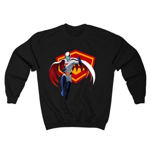 Gatchaman G-Force Planet Soldier Heren Wit Grijs Zwart Sweatshirt Maat S tot 3XL