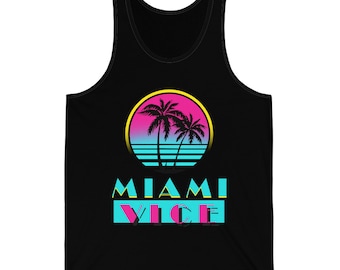 Miami Vice Tank Top: 80s TV Series Graphic Tee