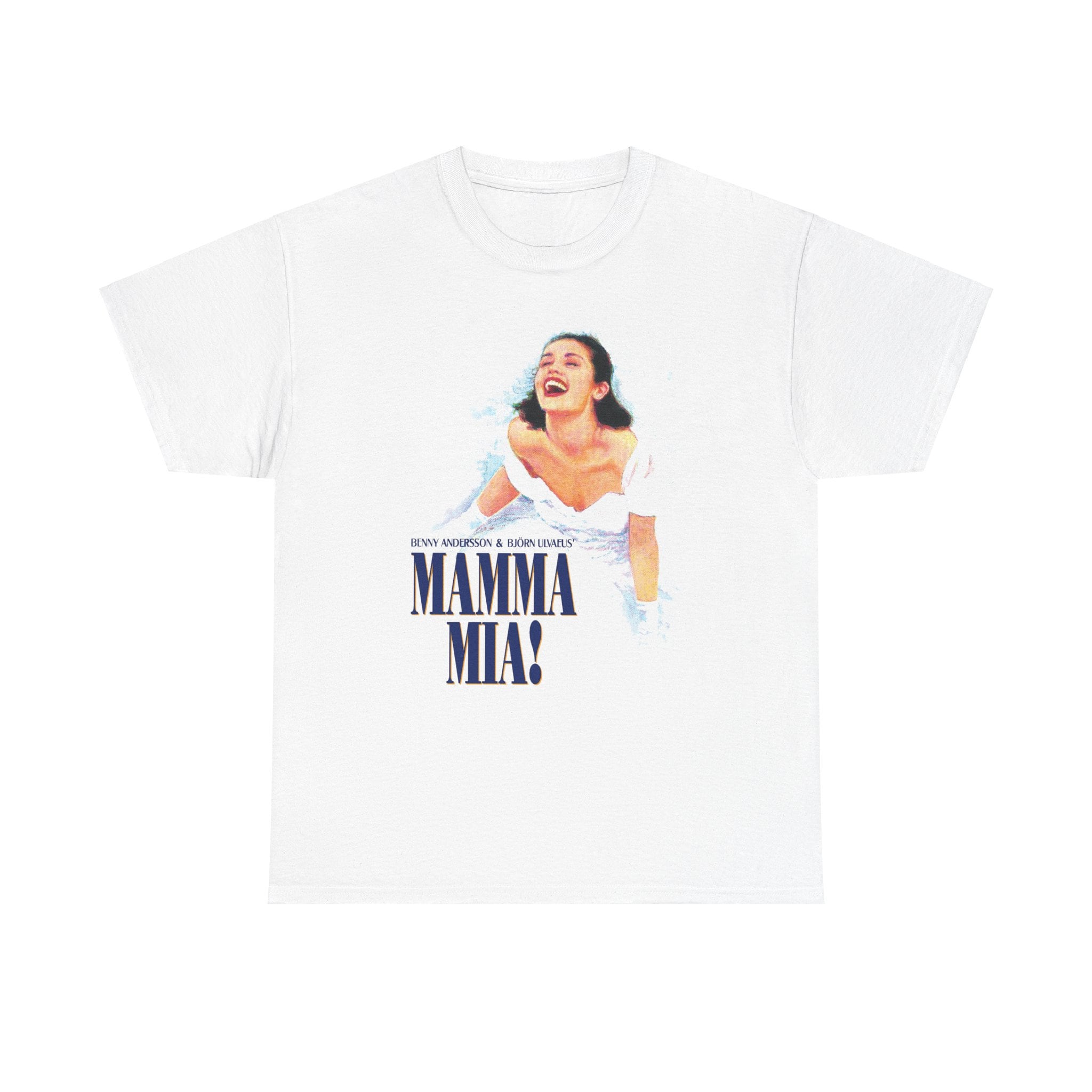 Mamma Mia Broadway Musical Movie Logo Men's White T-Shirt Size S to 5XL