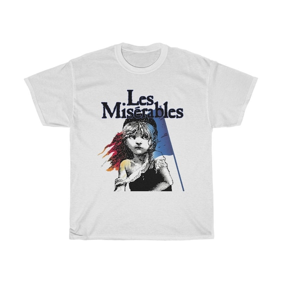 Les Miserables Broadway Musical Show Men's White T-shirt Size S to