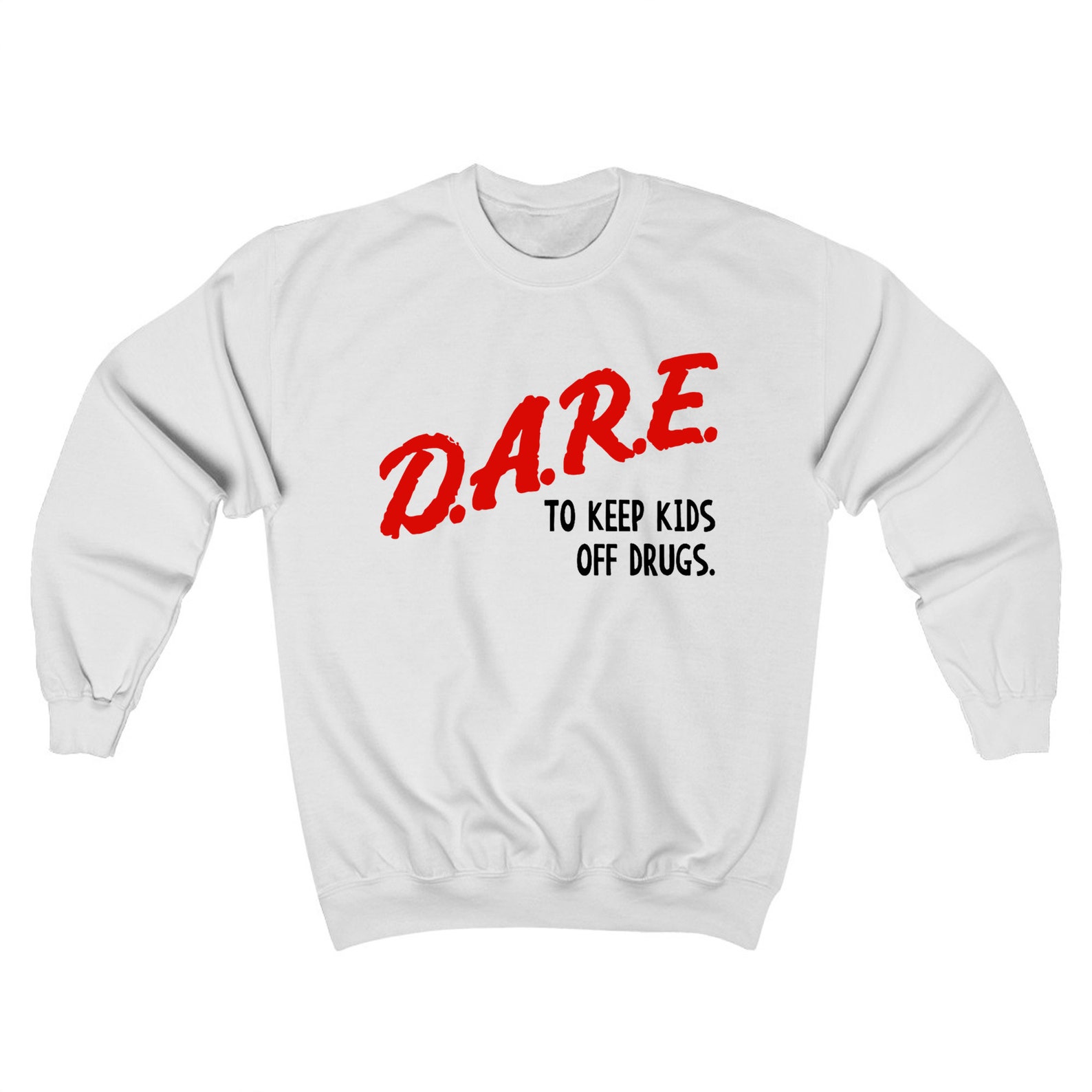 Maglietta DARE - Keep Kids Off Drugs - Uomo, Nera, Taglie S-5XL, 100% Cotone