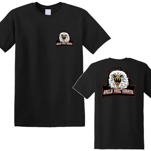 Cobra Kai Eagle Fang Karate Symbol Men&#39;s Navy Gray Black Blue Red T-Shirt Size S to 5XL