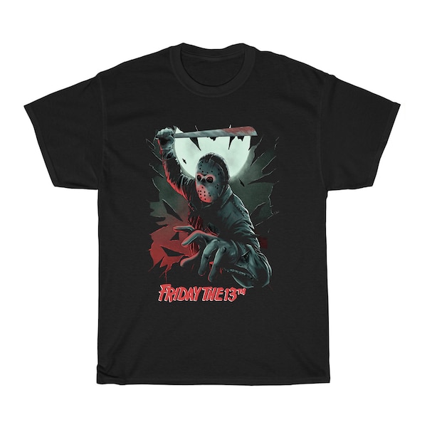 Vendredi 13 Jason Voorhees Horror Movies T-shirt noir pour homme Taille S à 5XL