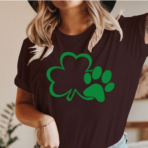 Irish Shirt, St. Patrick&#39;s Day Shirt, St. Patrick&#39;s Day T-Shirt for Women, St. Patrick&#39;s Shirt for Men, Luck of the Irish, Shamrock Paws