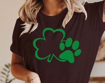 Chemise irlandaise, chemise de la Saint-Patrick, t-shirt de la Saint-Patrick pour les femmes, chemise de la Saint-Patrick pour les hommes, chance des Irlandais, pattes de trèfle