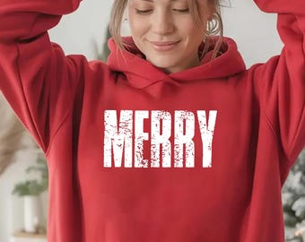 Sudadera con árbol de Navidad, Sudadera navideña, Camiseta navideña bonita, Camiseta festiva, Camiseta navideña para mujer, Feliz 2025 (Hod)