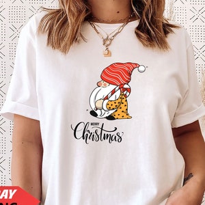 Frohe Weihnachten WEIHNACHTSMANN T-Shirt Lustige Weihnachtsmütze lächelnd Retro Vintage Familienurlaub Xmas Elfen Kostüm, Santa 2 (Tsrt)