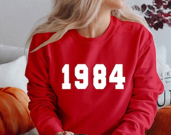 40.Geburtstag Sweatshirt, 1984 Vintage Geburtstag Sweatshirt, 40.Geburtstag Sweatshirts für Frauen Männer, personalisierter Geburtstag FStyle 1984 (SWT)