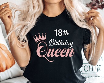 16. 18. 20. 30. 40. 50. 60. 70. 80. Geburtstag Tshirt für Frauen Mädchen Geburtstag Queen Shirt Lustige Geburtstag Party Kinder Shirts