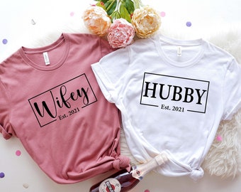 Wifey and Hubby Shirt,Mr and Mrs,Just Married Shirt,Honeymoon Shirt,Wedding Shirt,Wife And Hubs Shirts,Just Married Shirts,Couples Shirts