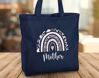 Borsa per la spesa personalizzata, borsa in tela di iuta, regalo per la festa della mamma o compleanno, tata, nonna, nonna, nonna, mamma, zia, nonna, nonna