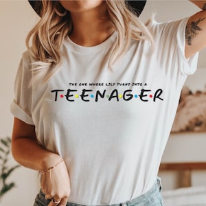 Tshirt 13e anniversaire Royaume-Uni, chemise d&#39;anniversaire adolescent, T-shirts 13e anniversaire pour femmes hommes, cadeau d&#39;anniversaire personnalisé pour fille 2022