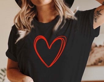 Valentine&#39;s Shirts for Women ,Valentine&#39;s shirt for women, LOVE Shirt, Cute Valentine&#39;s Tshirt heart, Valentine&#39;s Crewneck ValDay.D5