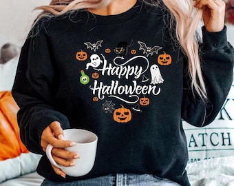 Happy Halloween Witches Sweatshirt, halloween costume, womens costumes, trick or treat, halloween sweatshirt, casual sweatshirts Halloween 1