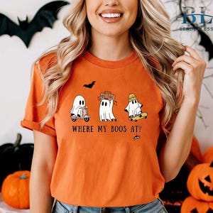 Witch Halloween shirt, ladies funny Halloween shirt,Halloween Gift,Cat Halloween Tee,Spider  T shirt , Halloween kids tee, My Boos