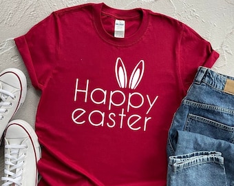 Frohe Ostern Shirt, Ostern T-shirt für Kinder, Frohe Ostern Kaninchen T Shirt, Häschen Tshirt, Häschen Shirt, Häschen Ohr Shirt, Geschenk Ostern T-shirt