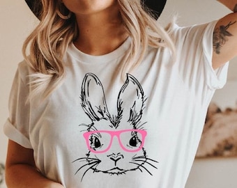 Camiseta de coelho \ Camiseta de coelho floral \ Camiseta de primavera \ Camiseta de páscoa \ Camiseta de coelho \ Amante dos animais \ Amante da natureza
