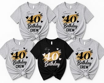 Custom 40th Birthday 1986  T-Shirt,Birthday  Group Shirts, Squad matching tees, Maddy 40