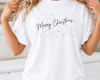 Christmas T shirt, Funny Christmas Shirts for Women, Christmas Gifts ,Festive AF Shirt, Christmas tshirt, Merry (Tshirt), Snow merry