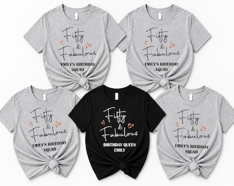 Custom 50th Birthday 1976  T-Shirt,Birthday  Group Shirts, Squad matching tees, Bold 50