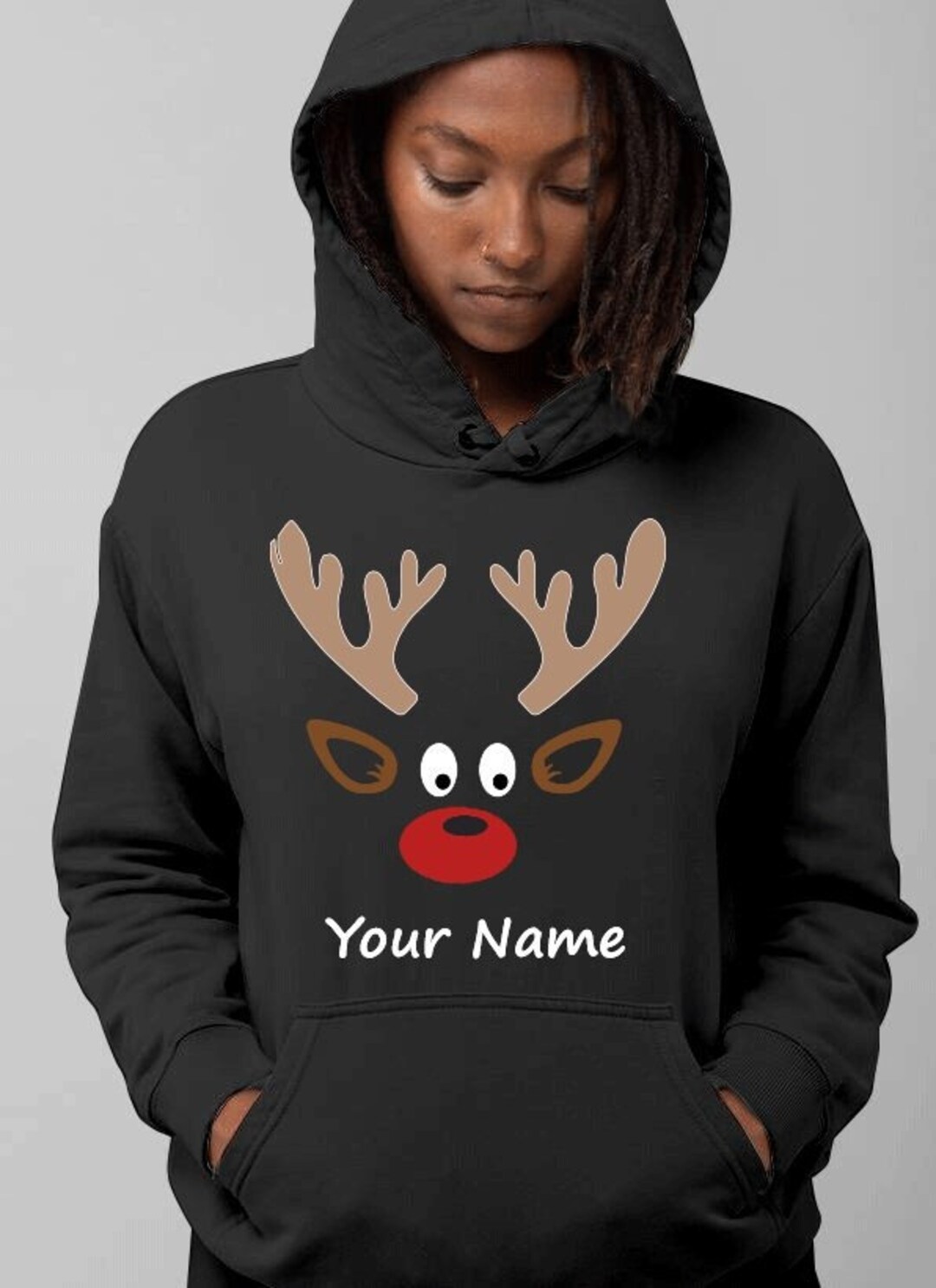 Reindeer Hoodie Unisex main image 1