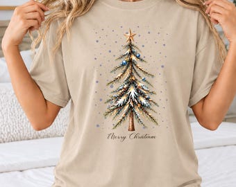 Christmas T shirt, Funny Christmas Shirt for Women, Christmas Gifts ,Festive AF Shirt, Christmas tshirt, Merry (Tshirt), Snow merry, Tree 89