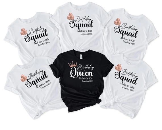 Personalised Custom T-shirt for Woman, 40th Birthday Shirt