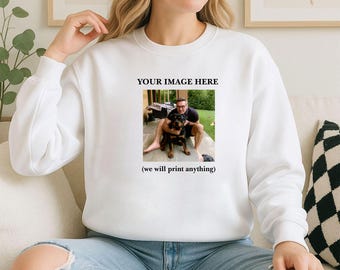 Sudadera con foto personalizada, Camiseta navideña con foto, Impresión DTF, Sudadera de Feliz Navidad, Elfo familiar personalizado, Impresión DTF personalizada, Impresión DTF (Swt)