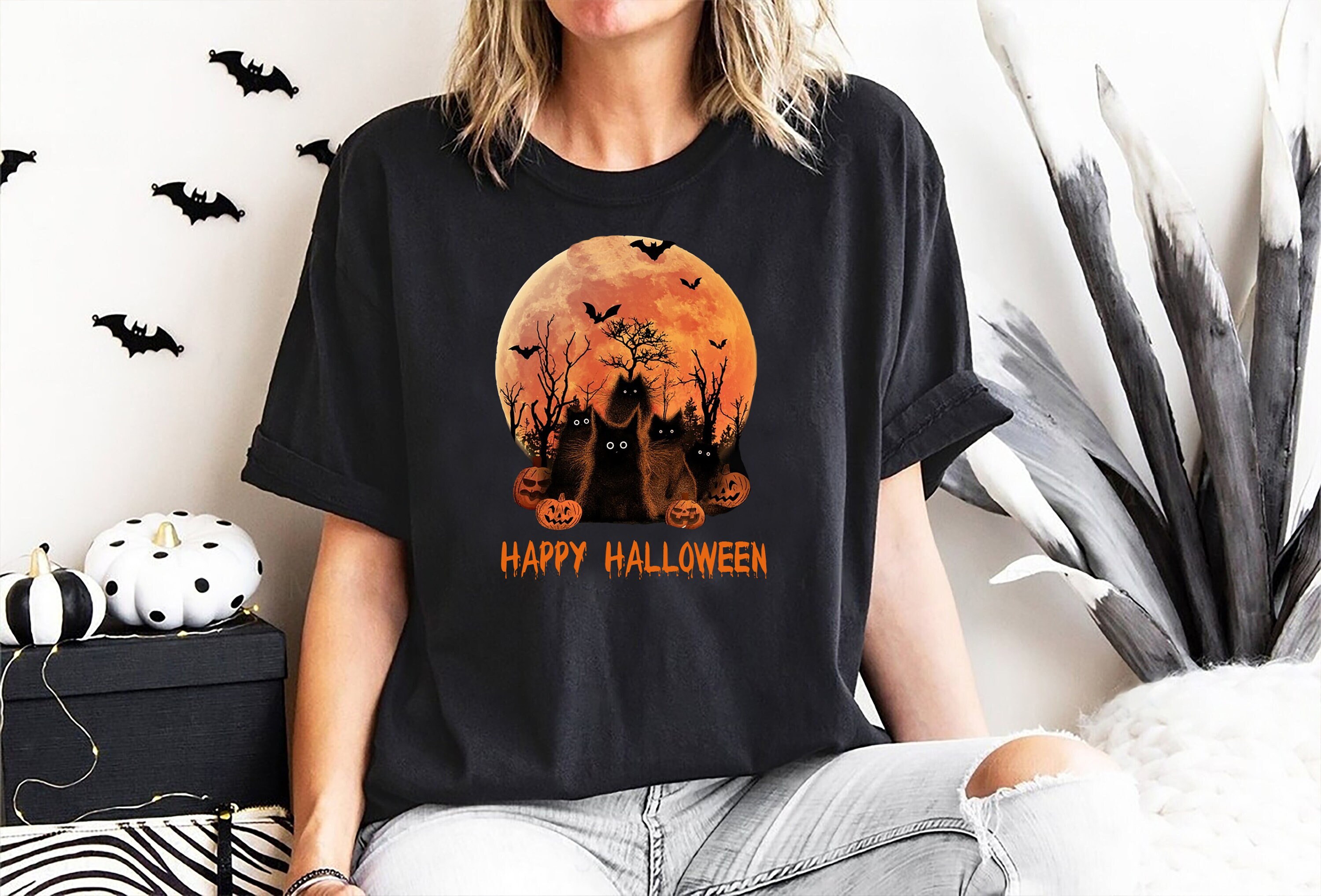 Halloween Pumpkin Neck Tie Associate Boo Shirt with Name Badge & Ghost   Graphic T-Shirt for Sale by FunWearVM