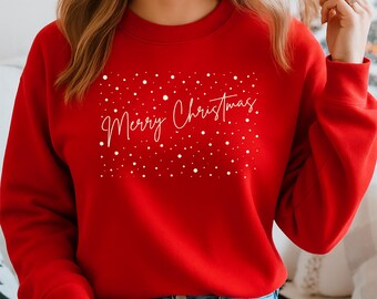 Christmas Sweatshirt, Funny Christmas Shirts for Women, Christmas Gifts for Women Merry Shirt, Christmas Christmas Sweatshirt, Snow merry