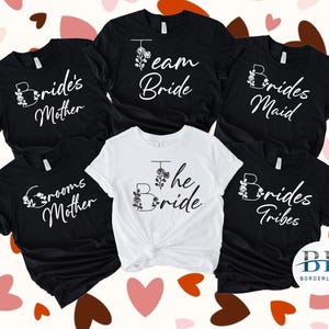 Personalised Hen Party T Shirts, Team Bride T Shirt, Hen Party Shirts, Bachelorette Party Shirts, Bachelorette Shirts, Rose hen party