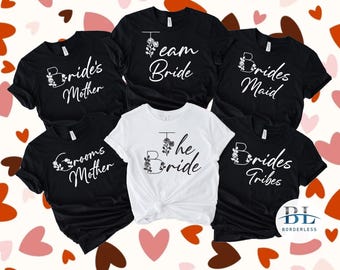 Personalised Hen Party T Shirts, Team Bride T Shirt, Hen Party Shirts, Bachelorette Party Shirts, Bachelorette Shirts, Rose hen party