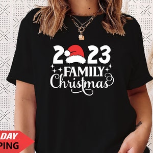 WEIHNACHTSMANN Frohe Weihnachten T-Shirt Lustige Weihnachtsmütze lächelnd Retro Vintage Familienurlaub Weihnachten Elfen Kostüm, Familie 2023(Tsrt)